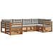 Set divani con cuscino 6 pcs Grigio Naturale e Chiaro - Foto miniatura 1