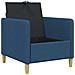 Divano con Storage Blu 72 x 78 x 87 cm Poliestere - Foto miniatura 4