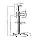 DUS05L-46TW Supporto TV a parete 177,8 cm (70") Argento - Foto miniatura 2