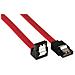 cavo sata 7pin l-form a sata 7pin l-form, max 1,5gbs, piatto, chiusura a scatto, connettore a 90 gradi, rosso, 0,5m - Foto miniatura 1