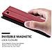 Custodia Compatibile Con Huawei P8 Lite 2015 In Rosso Mela - Coperchio Protettiva Con Chiusura Magnetica, Funzione Stand E Tasca Per Le Carte - Foto miniatura 4
