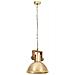 Lampada A Sospensione Industriale 25 W Ottone Rotonda 30 Cm E27 - Foto miniatura 7