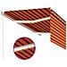 Tenda Retrattile Manuale Parasole Led 3,5x2,5 M Arancio Marrone - Foto miniatura 3