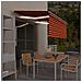 Tenda Retrattile Manuale Parasole Led 3,5x2,5 M Arancio Marrone - Foto miniatura 1