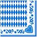 84489 tovagliolo di carta Carta velina Blu, Bianco 50 pz - Foto miniatura 1