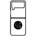 Cover Samsung Galaxy Z Flip4 Bimateria Anello Metallico Supporto Nera - Foto miniatura 1