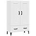 Credenza Bianca 70x31x115 Cm In Legno Ingegnerizzato - Foto miniatura 2