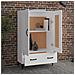 Credenza Bianca 70x31x115 Cm In Legno Ingegnerizzato - Foto miniatura 3