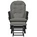 Poltrona Glider Con Sgabello Grigio Scuro In Tessuto - Foto miniatura 3