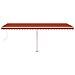 Tenda da Sole Autoportante Automatica 600x350cm Arancio Marrone - Foto miniatura 9