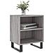 Comodini Grigio Sonoma 2 Pz 40x30x50 Cm In Legno Multistrato - Foto miniatura 2
