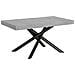 Tavolo Allungabile 90x160/420 Cm Famas Telaio Antracite - Cemento - Foto miniatura 6