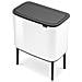 313509 bidone per la spazzatura 36 L Rettangolare Plastica Bianco - Foto miniatura 5