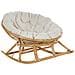 Sedia A Dondolo Rattan Naturale E Beige Chiaro Orvieto - Foto miniatura 5