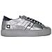 Mezze Scarpe Italiane Da Donna In Pelle Lucida Argento 37 - Foto miniatura 2