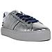 Mezze Scarpe Italiane Da Donna In Pelle Lucida Argento 37 - Foto miniatura 1