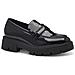Black Elegant Closed Loafers Mocassino Sintetico E Tessile Scarpe Donna Nero Eu 39, 5-24705-41 001 - Foto miniatura 1