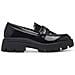 Black Elegant Closed Loafers Mocassino Sintetico E Tessile Scarpe Donna Nero Eu 39, 5-24705-41 001 - Foto miniatura 2