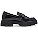 Black Elegant Closed Loafers Mocassino Sintetico E Tessile Scarpe Donna Nero Eu 39, 5-24705-41 001 - Foto miniatura 3