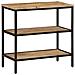 Tavolo Consolle 70x35x70 Cm In Legno Massello Di Mango Grezzo - Foto miniatura 2