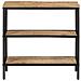 Tavolo Consolle 70x35x70 Cm In Legno Massello Di Mango Grezzo - Foto miniatura 1
