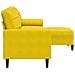 Divano a 3 Posti con Poggiapiedi Giallo 210 cm in Velluto - Foto miniatura 4