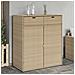 Armadietto Portaoggetti Giardino Beige 105x55x113cm Polyrattan - Foto miniatura 2