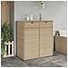 Armadietto Portaoggetti Giardino Beige 105x55x113cm Polyrattan - Foto miniatura 3