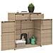 Armadietto Portaoggetti Giardino Beige 105x55x113cm Polyrattan - Foto miniatura 5