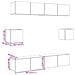 Set Mobile TV 6 pz Montato a Parete Rovere in Legno Multistrato - Foto miniatura 9