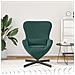 Poltrona a Uovo  Verde Scuro in Velluto - Foto miniatura 3