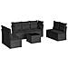 Set Divani da Giardino con Cuscini 8 pz Nero in Polyrattan - Foto miniatura 1
