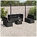 Set Divani da Giardino con Cuscini 8 pz Nero in Polyrattan - Foto miniatura 2