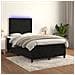 Letto a Molle con Materasso e LED Nero 120x190 cm in Velluto - Foto miniatura 5