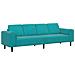 Set di divani Turchese Velluto - Foto miniatura 1