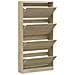 Scarpiera 4 Cassetti Ribaltabili Rovere Sonoma 80x21x163,5 cm - Foto miniatura 5