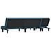 Divano Letto a L Blu 255x140x70 cm in Velluto - Foto miniatura 5
