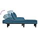 Divano Letto a L Blu 255x140x70 cm in Velluto - Foto miniatura 6