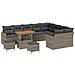 Set Divano da Giardino con cuscino 12 pcs Grigio Poly Rattan - Foto miniatura 1
