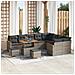 Set Divano da Giardino con cuscino 12 pcs Grigio Poly Rattan - Foto miniatura 2