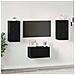 Set mobile TV 3 pcs Rovere nero 60 x 30 x 30 cm - Foto miniatura 2