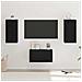 Set mobile TV 3 pcs Rovere nero 60 x 30 x 30 cm - Foto miniatura 4