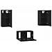 Set mobile TV 3 pcs Rovere nero 60 x 30 x 30 cm - Foto miniatura 7