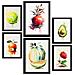 Set Di 6 Stampe Poster Di Frutta Estiva, Verdura E Cibo Sano In Stile Acquerello Su Sfondi Bianchi Puri A3 & A4 Senza Cornice - Foto miniatura 1