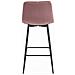 Sgabello da bar KODA in velluto rosa scuro con gambe in acciaio nero x1 - Foto miniatura 4