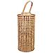 Lanterna Bambù Con Contenitore Vetro Per Candela D24x53,5h Cm - Foto miniatura 1