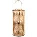Lanterna Bambù Con Contenitore Vetro Per Candela D24x53,5h Cm - Foto miniatura 2