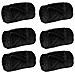 Coperte da Pile 6 pcs Nero 240 x 270 cm Panno - Foto miniatura 1