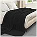 Coperte da Pile 6 pcs Nero 240 x 270 cm Panno - Foto miniatura 3