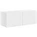 Set mobile TV Montaggio a parete 6 pcs Bianco Legno multistrato - Foto miniatura 5